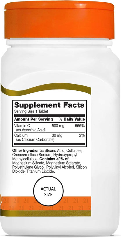 21st Century Vitamin C 500 mg Tablets, 110 Count (Pack of 3)