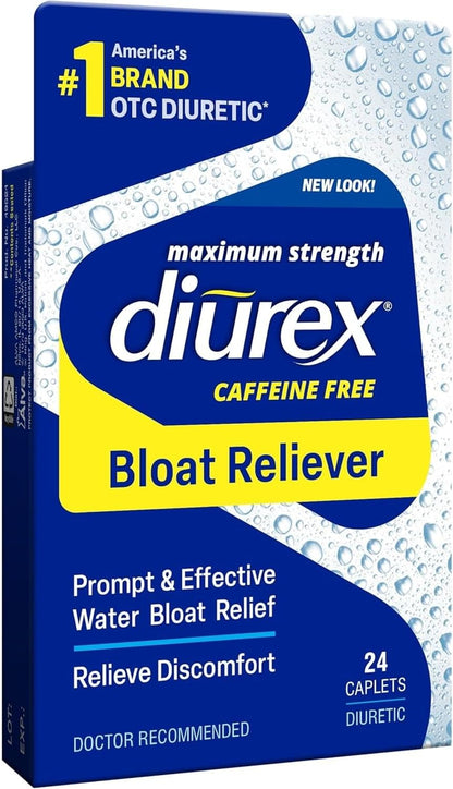 Diurex Max Water Tablets Caffeine Free - 24 Tablets, Pack of 3