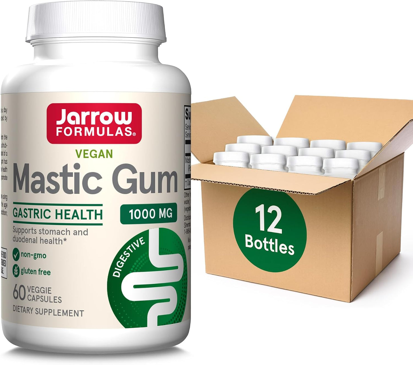 Jarrow Formulae Mastic Gum 1000 mg – 60 Vegetarian Capsules - görsel 9