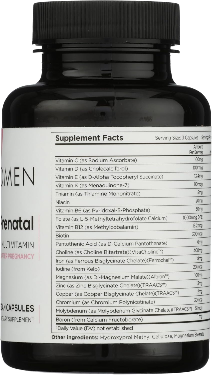 Beli Women Prenatal Multivitamin - 400mg Choline, Folate & Vitamin D - Vegan, Gluten-Free, 90 Capsules (30-Day Supply) - görsel 5