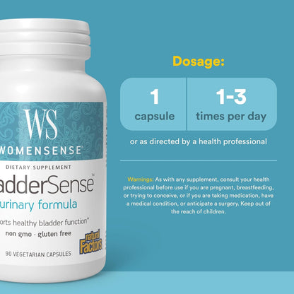 Natural Factors WomenSense BladderSense – Pumpkin Seed Extract for Bladder Function & Urinary Health – 90 Capsules