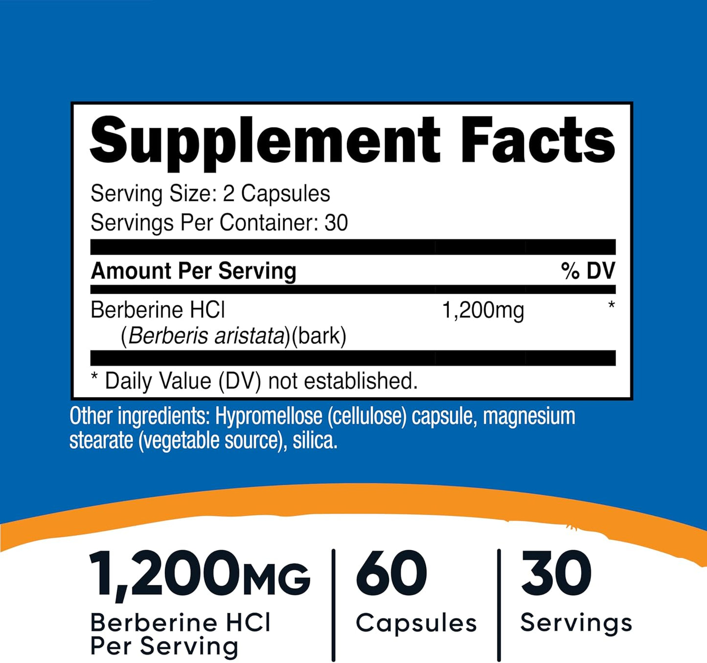 Nutricost Berberine HCl 600mg, 60 Capsules (2 Bottles) – Gluten-free, Veggie Caps, Non-GMO - görsel 2