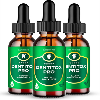 Dentitox Pro Drops - All-Natural Blend for Healthy Teeth and Gums (3 Pack)