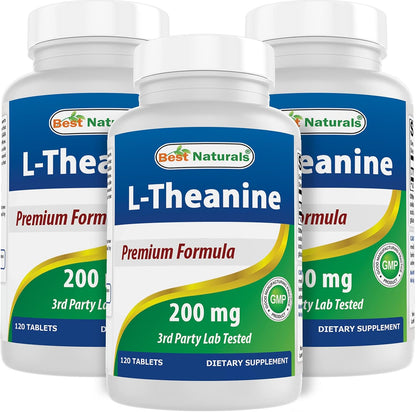 Best Naturals L-Theanine 200mg Tablets – 120 – Busy professionals who need focus without the jitters from caffeine. – Image 1