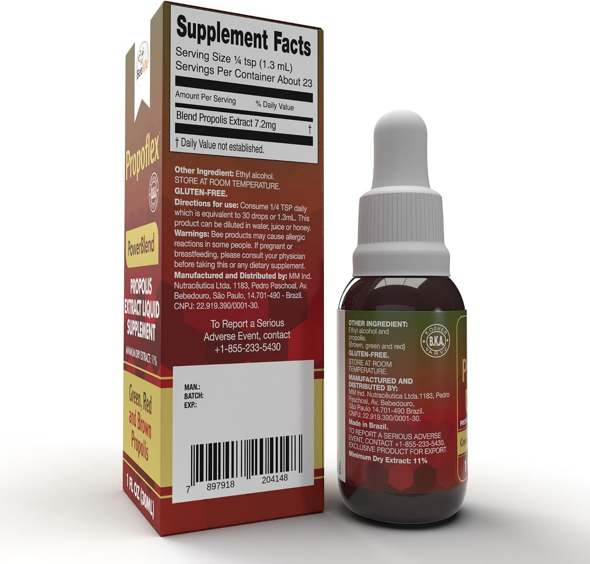 Beelife Red Bee Propolis Extract - 100% Pure Brazilian Tincture, High Artepillin-C, Immune Support (30 ml) - görsel 9