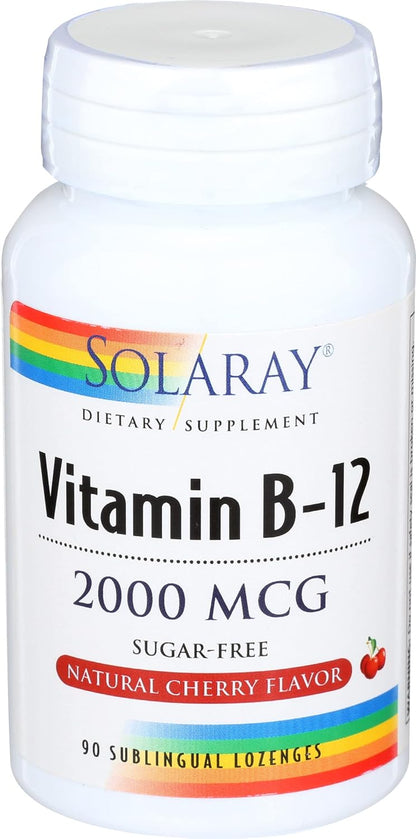 Solaray Vitamin B12 2000mcg, 90 Capsules