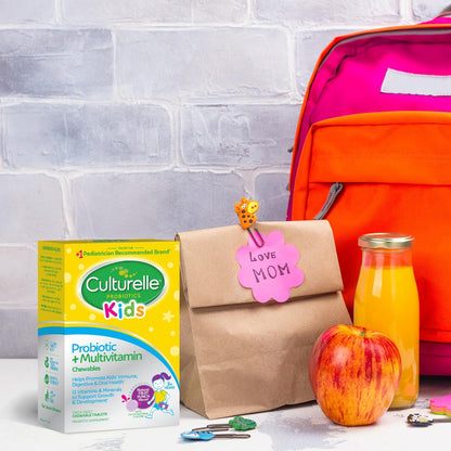 Culturelle Kids Probiotic + Complete Multivitamin Chewable, Ages 3+