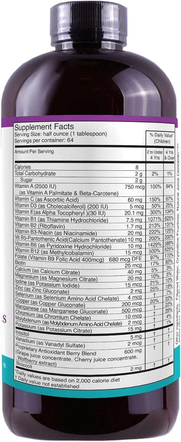 Children's Super Multivitamins and Minerals - Liquid Food Supplement, 946 ml - görsel 7