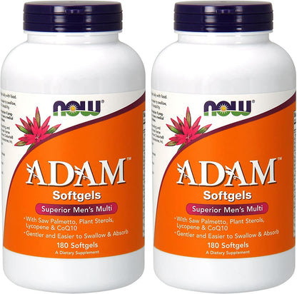 Now Foods ADAM Men's Multivitamin, 180 Softgels (Pack of 2)