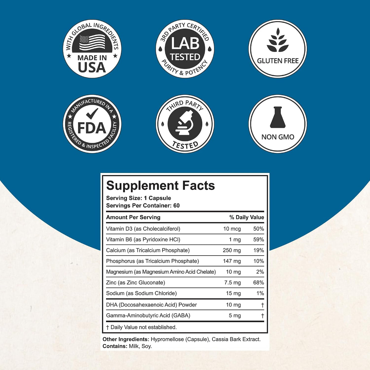 NuBest Grow Power - Calcium & Magnesium Food Supplement with Vitamin D3, B6, Zinc, Phosphorus & Multivitamin for Strong Bones and General Health (Pack of 3) - görsel 4