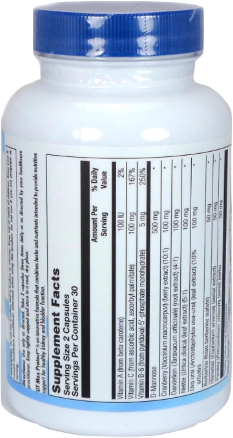 Nutra BioGenesis UT Max Protect - D-Mannose 500mg with Cranberry, 60 Veggie Capsules - görsel 3