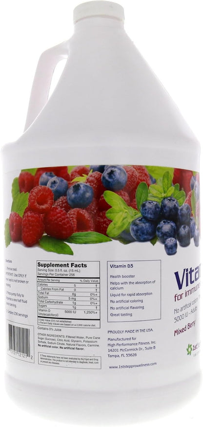 1st Step for Energy Liquid Vitamin D3 Mixed Berry 1 Gallon (3.78 L)