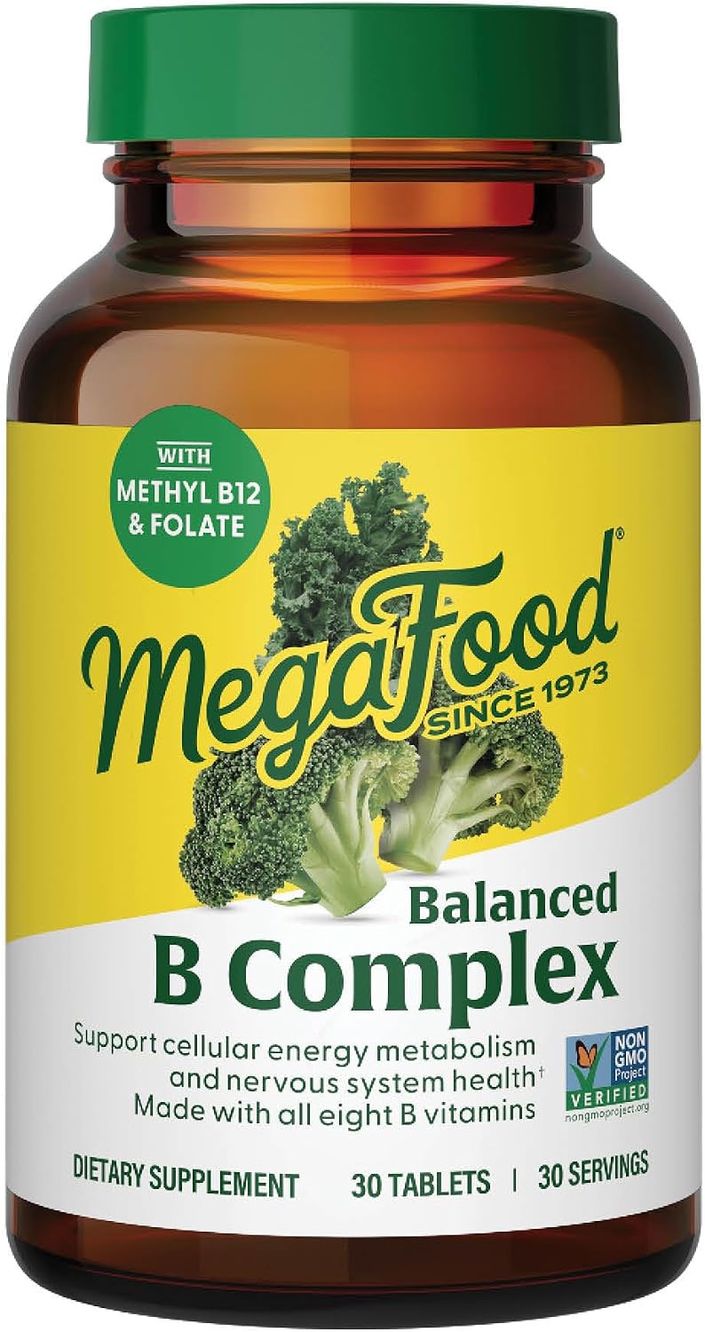 MegaFood Balanced B Complex – Methylated B Vitamins for Energy and Nervous System Support (90 Tablets) - görsel 9