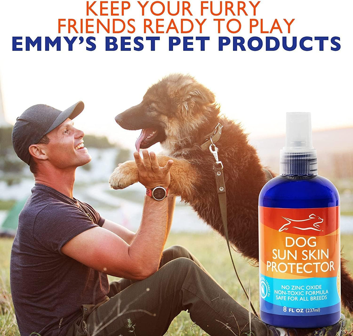 EBPP Dog Sunscreen Sun Skin Protector Spray 240 ml - Safe for All Breeds with No Zinc Oxide - Pet Protection and Moisturiser for Skin, Coat, Nose, Ears - görsel 4