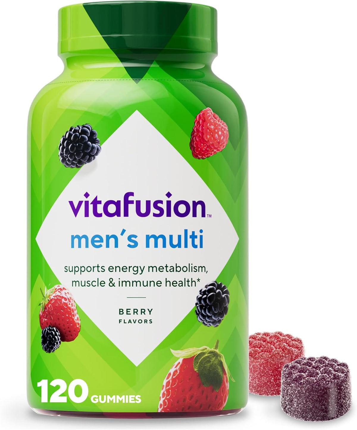 vitafusion Men's Multivitamin Gummies - Berry Flavoured - 120 Gummies (60-Day Supply) - görsel 1