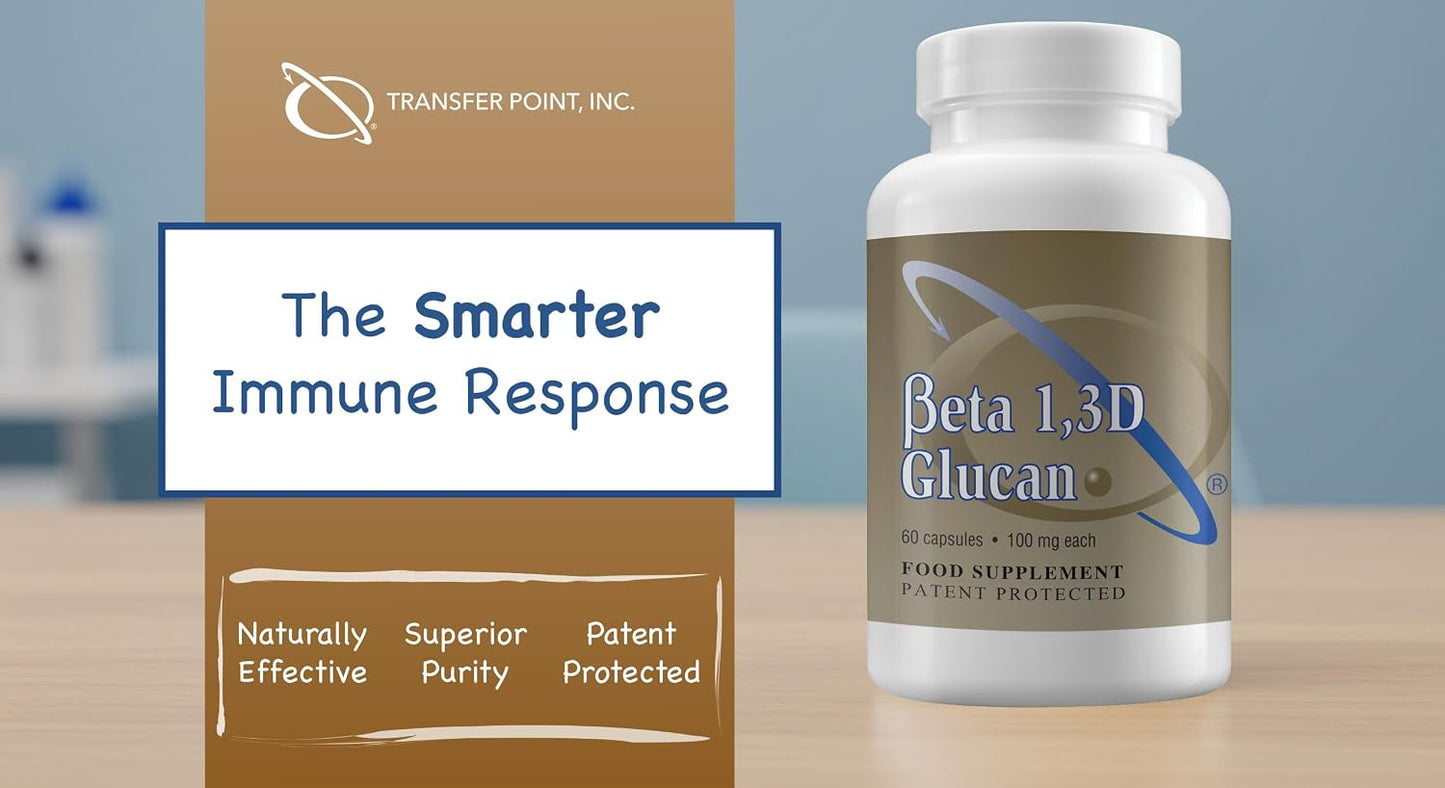 Transfer Point Beta 1,3D Glucan 100 mg Immune Support Supplement, 60 Capsules - görsel 9