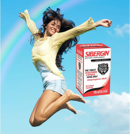 HealthAid Sibergin Siberian Eleuthero – Adaptogenic Herbal Support – 30 Softgel Capsules