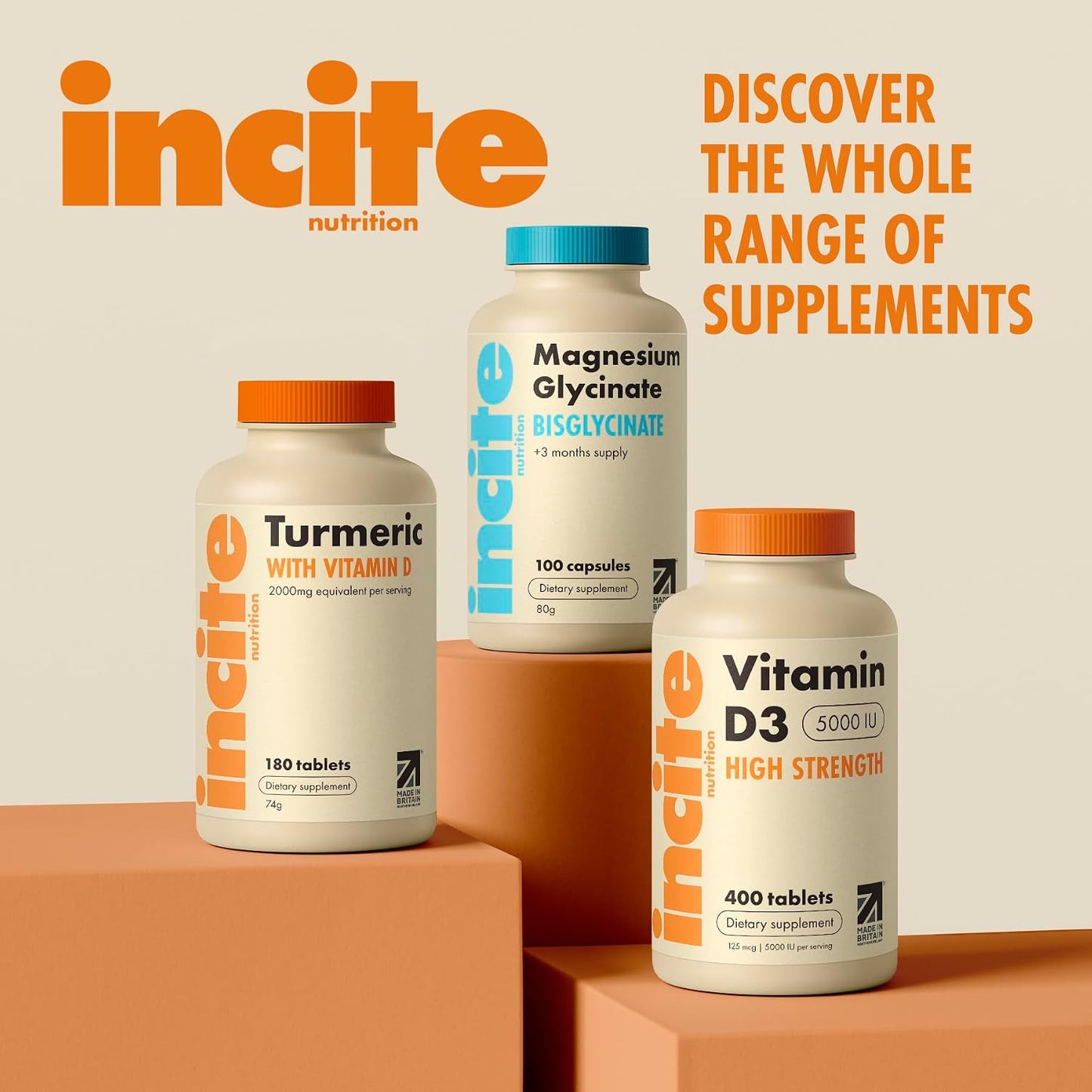 Incite Nutrition Vitamin D 5000 IU - 400 Micro Tablets - High Strength D3 - Vegetarian Supplement - görsel 8