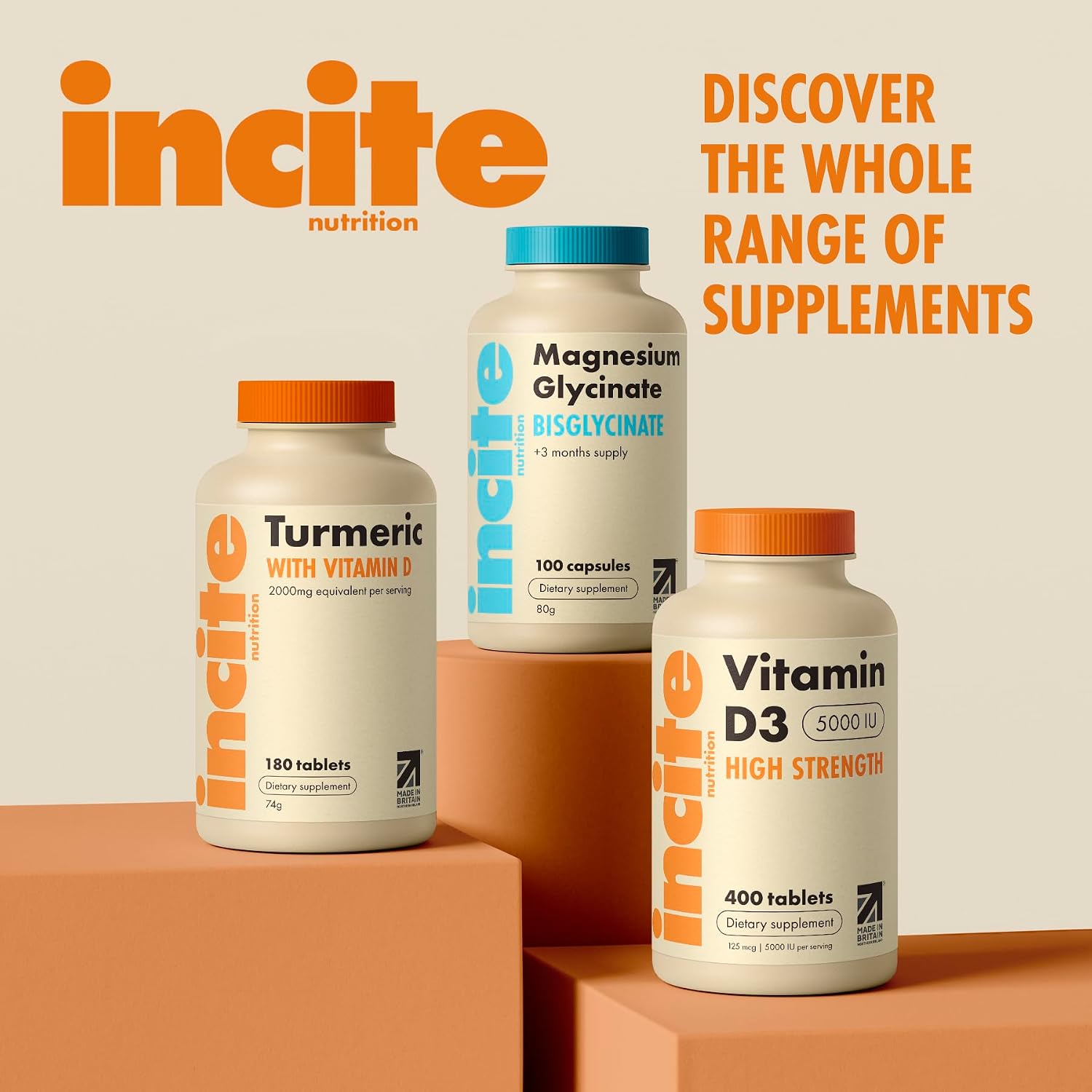 Incite Nutrition Vitamin D 5000 IU - 400 Micro Tablets - High Strength D3 - Vegetarian Supplement - görsel 8