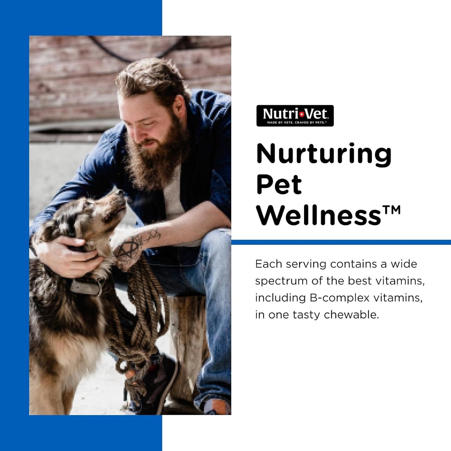 Nutri-Vet Multi-Vite Chewables for Adult Dogs - Daily Multivitamin with Minerals, 60 Chews - görsel 6
