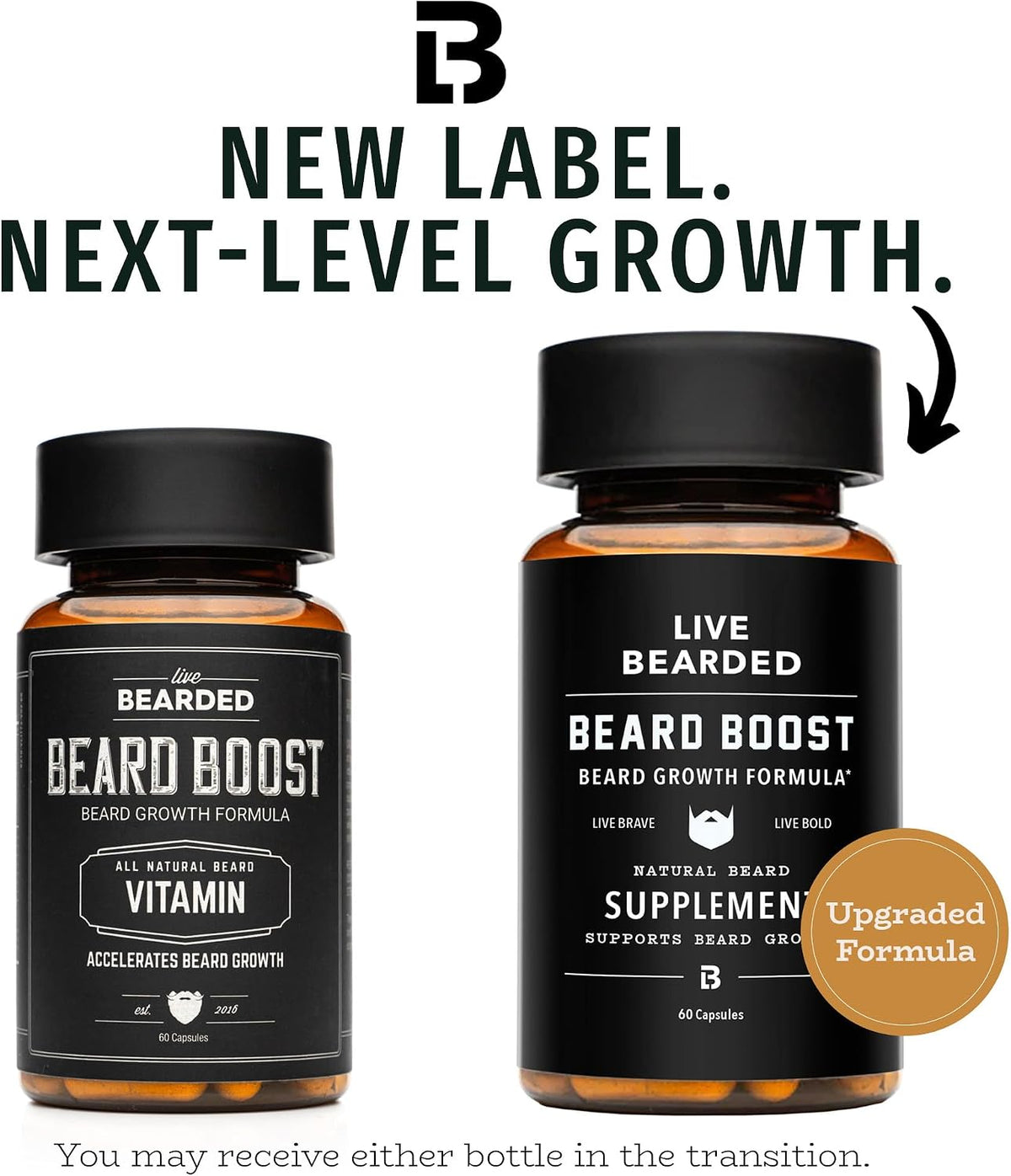 Live Bearded Beard Boost – Beard Growth Vitamins with Biotin 5000mcg for Men, 90-Day Supply - görsel 3