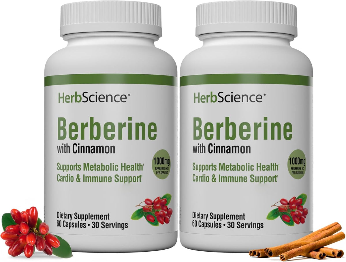 Herb Science Berberine 1000mg - 120 Capsules (Pack of 2) - görsel 1
