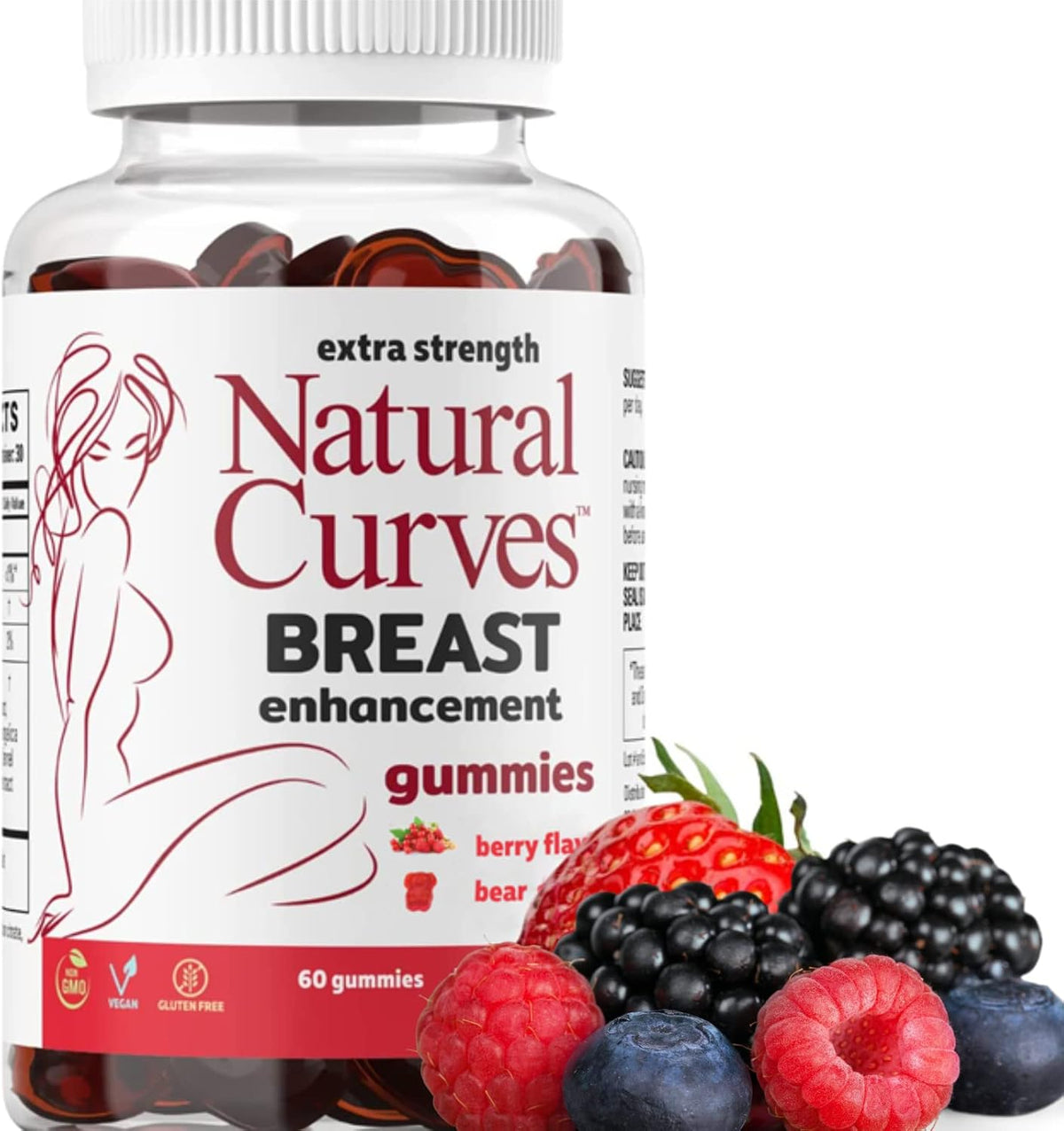 Natural Curves Breast Enhancement Gummies – Herbal Bust Firming & Lifting Support – 60 Gummies - görsel 1