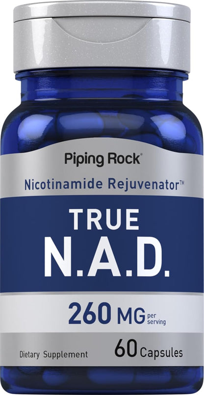 Piping Rock NAD Supplement 260 mg | 60 Quick-Release Capsules