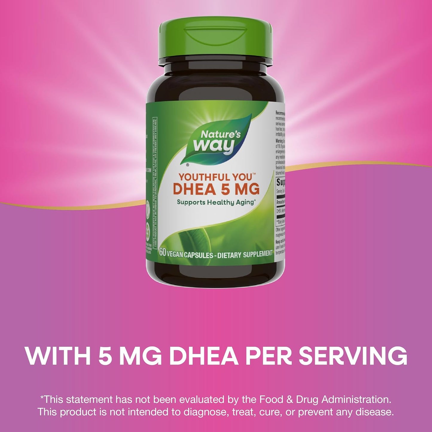 Nature's Way Youthful You DHEA 5 mg, 60 Vegan Capsules - görsel 6