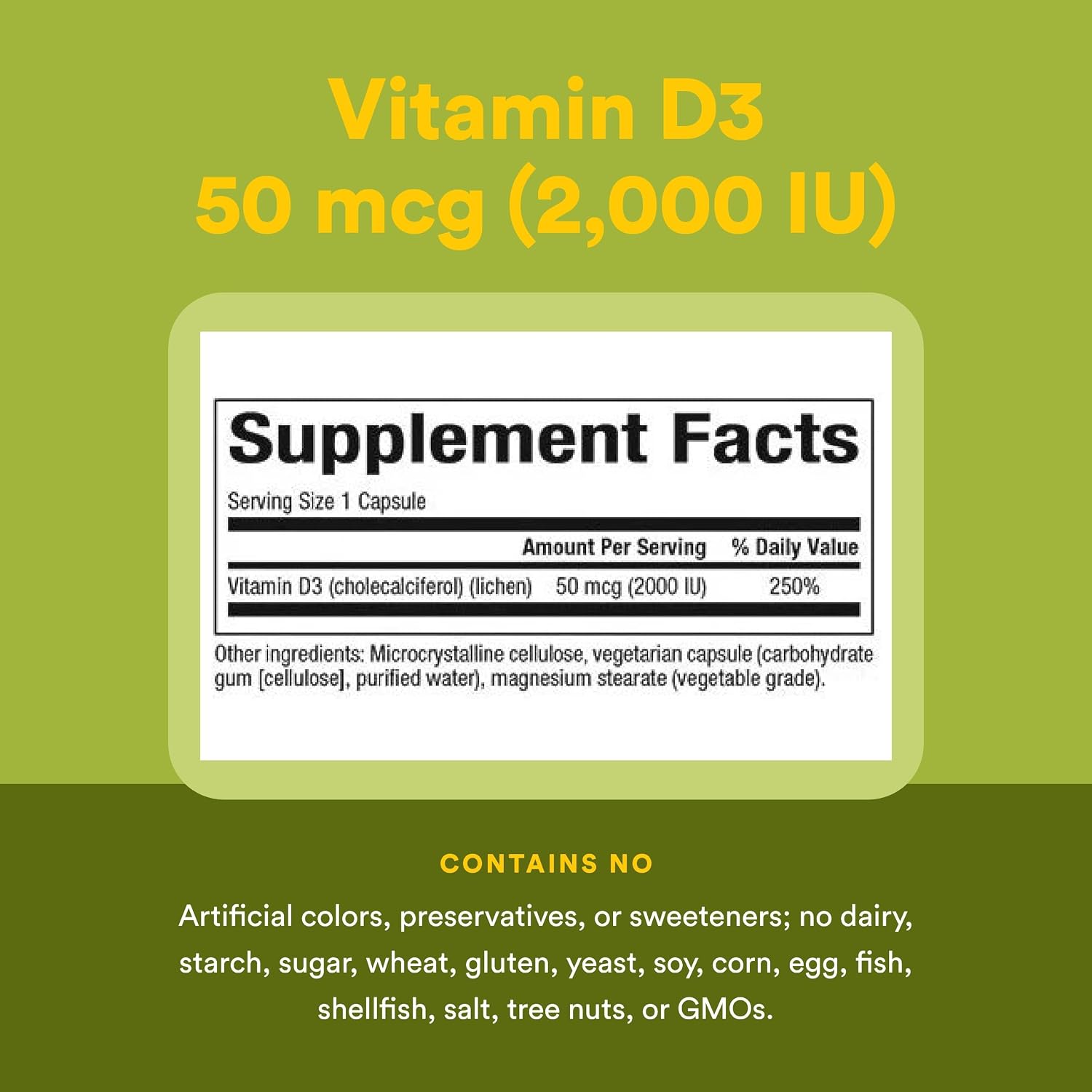 Natural Factors Vegan Vitamin D3 2000 IU - 90 Capsules - görsel 4
