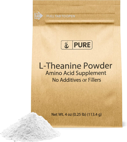 PURE ORIGINAL INGREDIENTS L-Theanine (113 g) Amino Acid Supplement, No Additives or Fillers