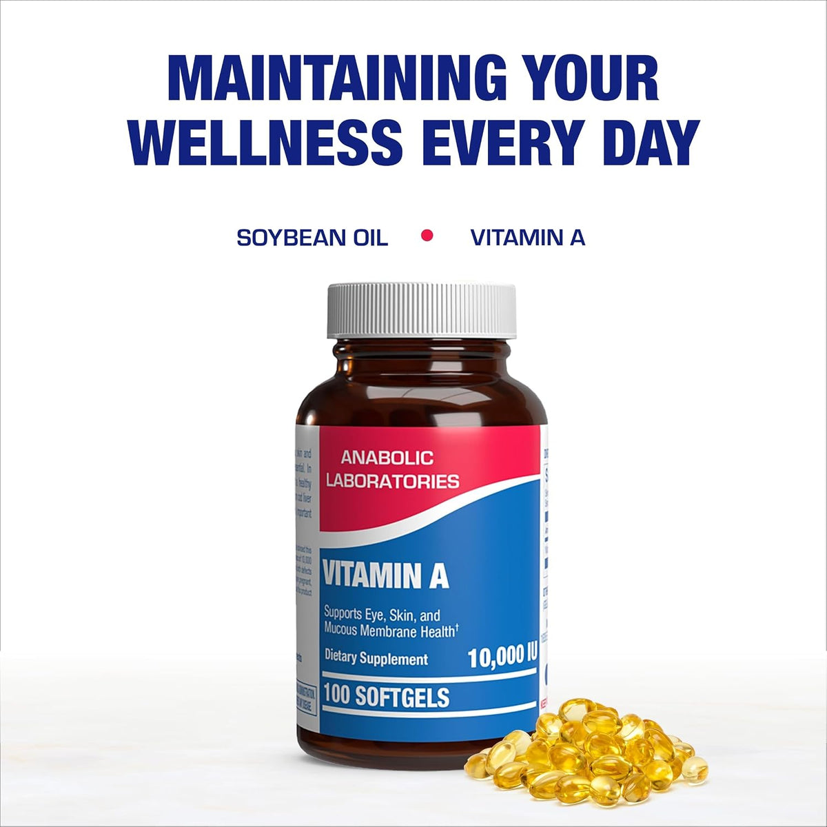 Vitamin A 10000 IU Soft gel capsules - Clinical Formula from Cod Liver Oil with Broad Spectrum Retinoids - 100 Soft gel capsules - görsel 9