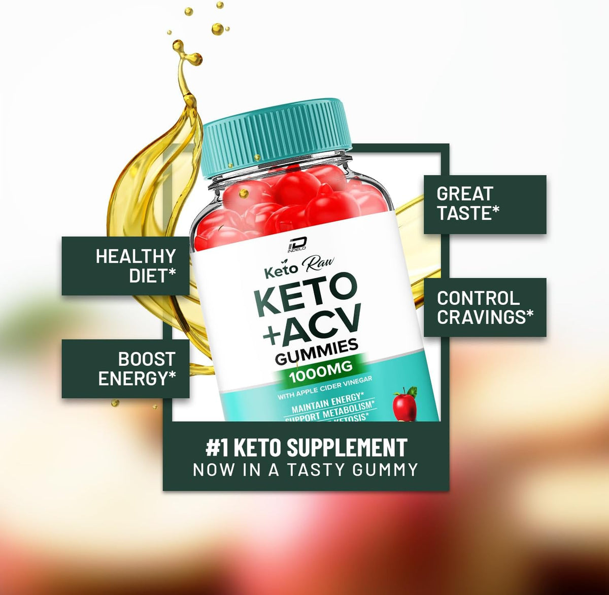 Keto Raw ACV Gummies Supplement – Apple Cider Vinegar 1000mg + Vitamin B12 (2 Pack, 120 Gummies) - görsel 5
