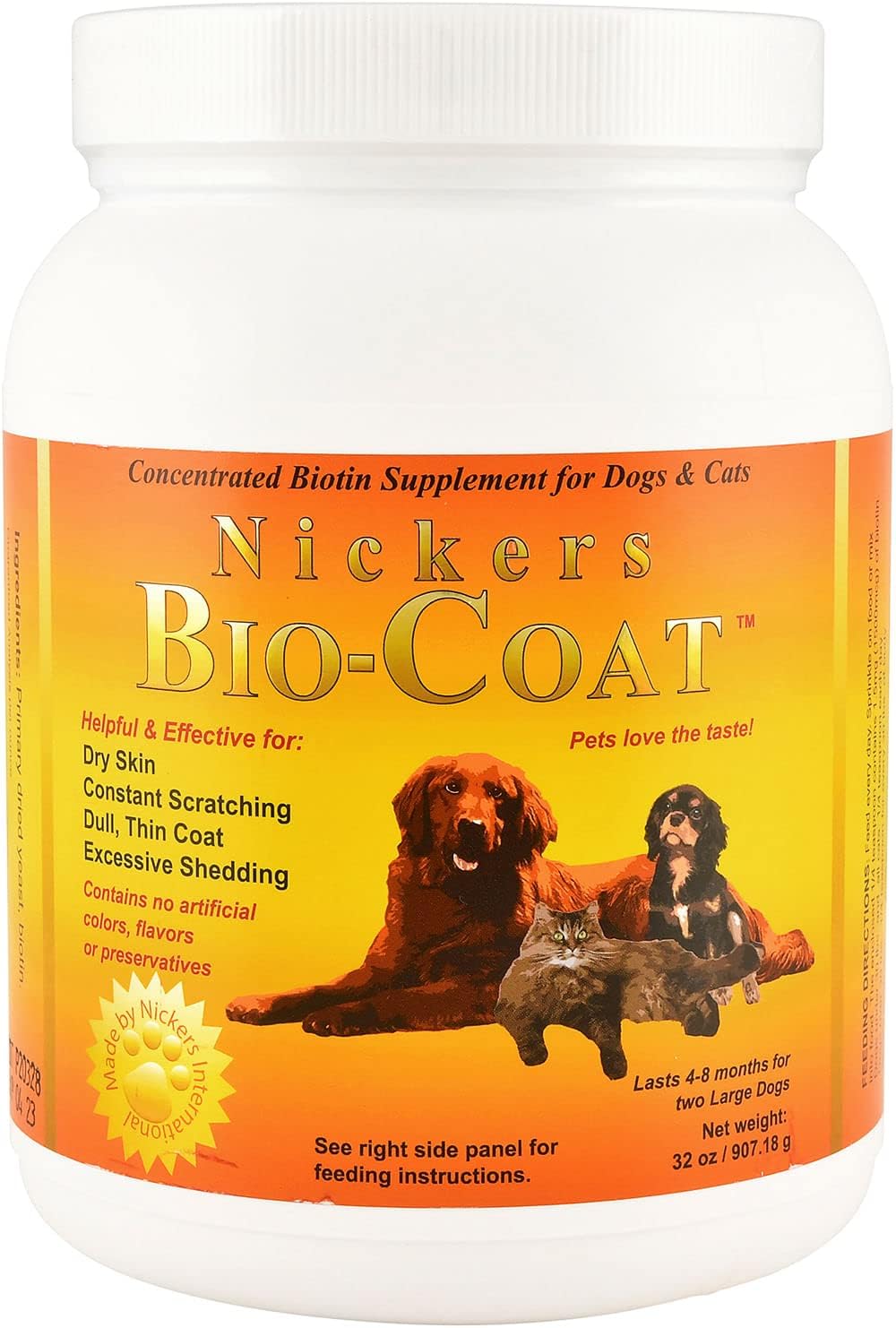 Bio-Coat Concentrated Biotin Supplement for Dogs and Cats - 907 g by Nickers - görsel 1