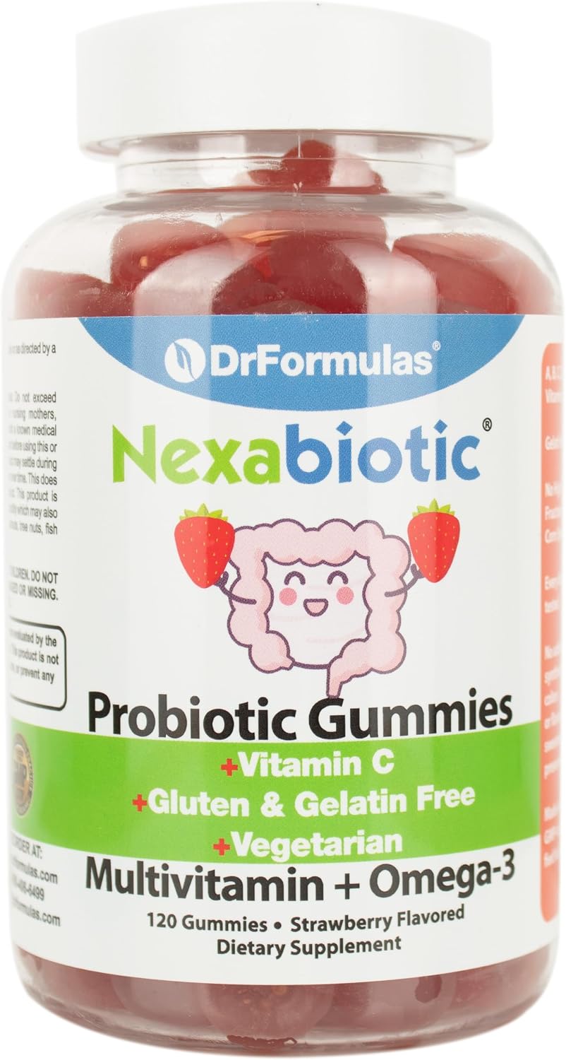 DrFormulas Nexabiotic Multivitamin Gummies with Omega 3 and Probiotics for Kids and Adults – 120 Gummies - görsel 1