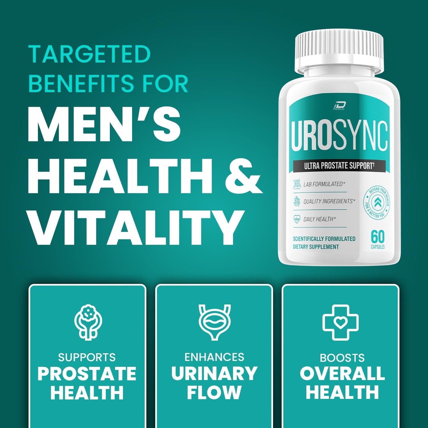 UroSync Supplement for Men – Advanced Energy & Urinary Support (60 Capsules) - görsel 4