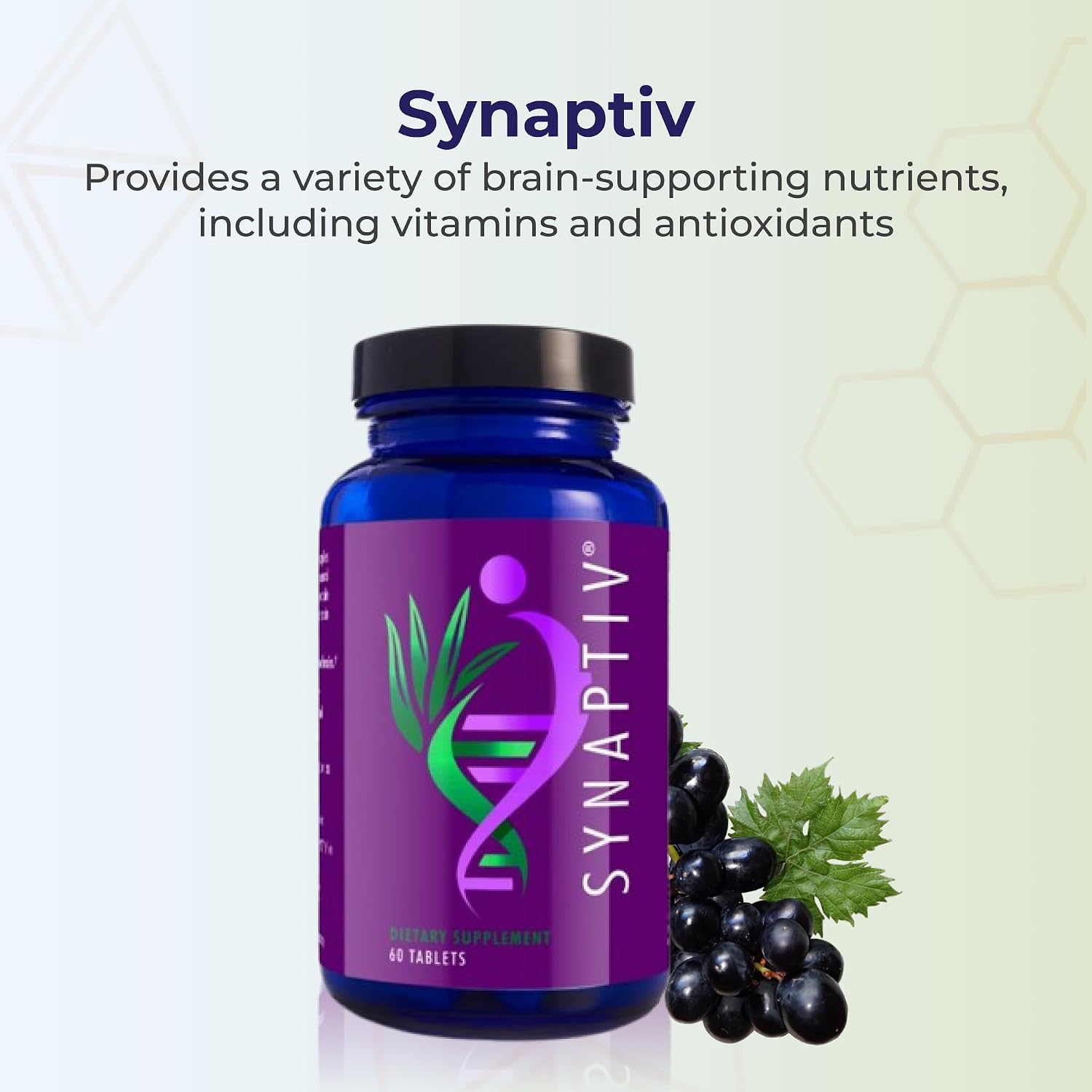 Youngevity Synaptiv™ Brain Support - 12in1 - Ginkgo, Huperzine, Bacopa, Quercetin and More - with Potent Antioxidant Blend + Vitamins - 60 Tablets - görsel 2