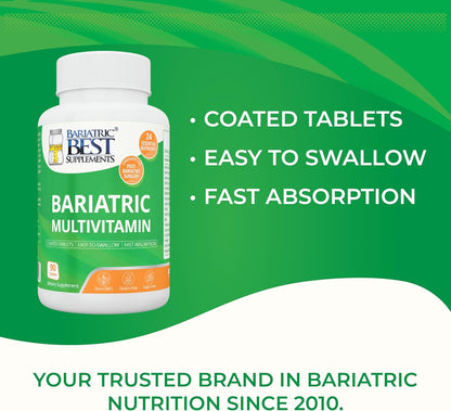 Bariatric Multivitamin with Iron for Post-Gastric Bypass and Sleeve Surgery – 90 Tablets with 24 Essential Nutrients, Formulated by Bariatric Surgeons