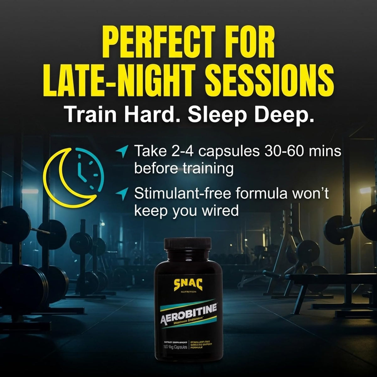 SNAC Aerobitine - Pre-Workout Supplement for Max Endurance, 120 Veggie Caps - görsel 4