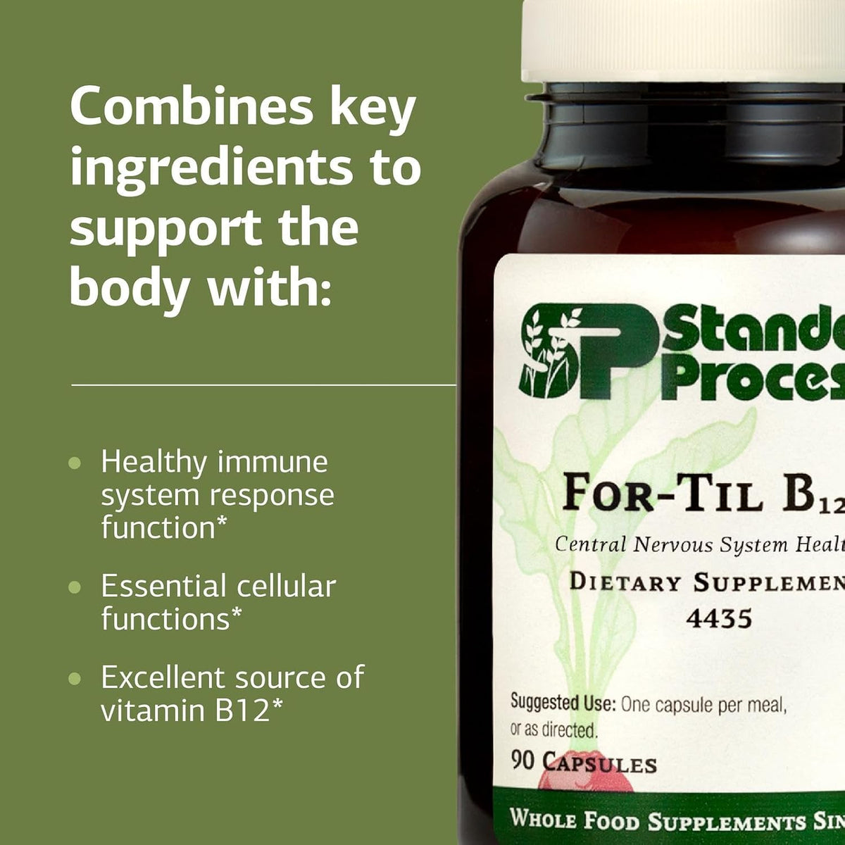 Standard Process for-Til B12 – Whole Food Vitamin B12 Supplement for Nervous System and Immune Function – 90 Capsules - görsel 4