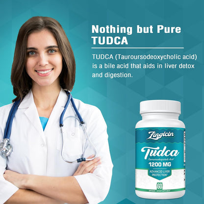 Zingicin TUDCA Supplement 1200mg - 60 Veggie Capsules