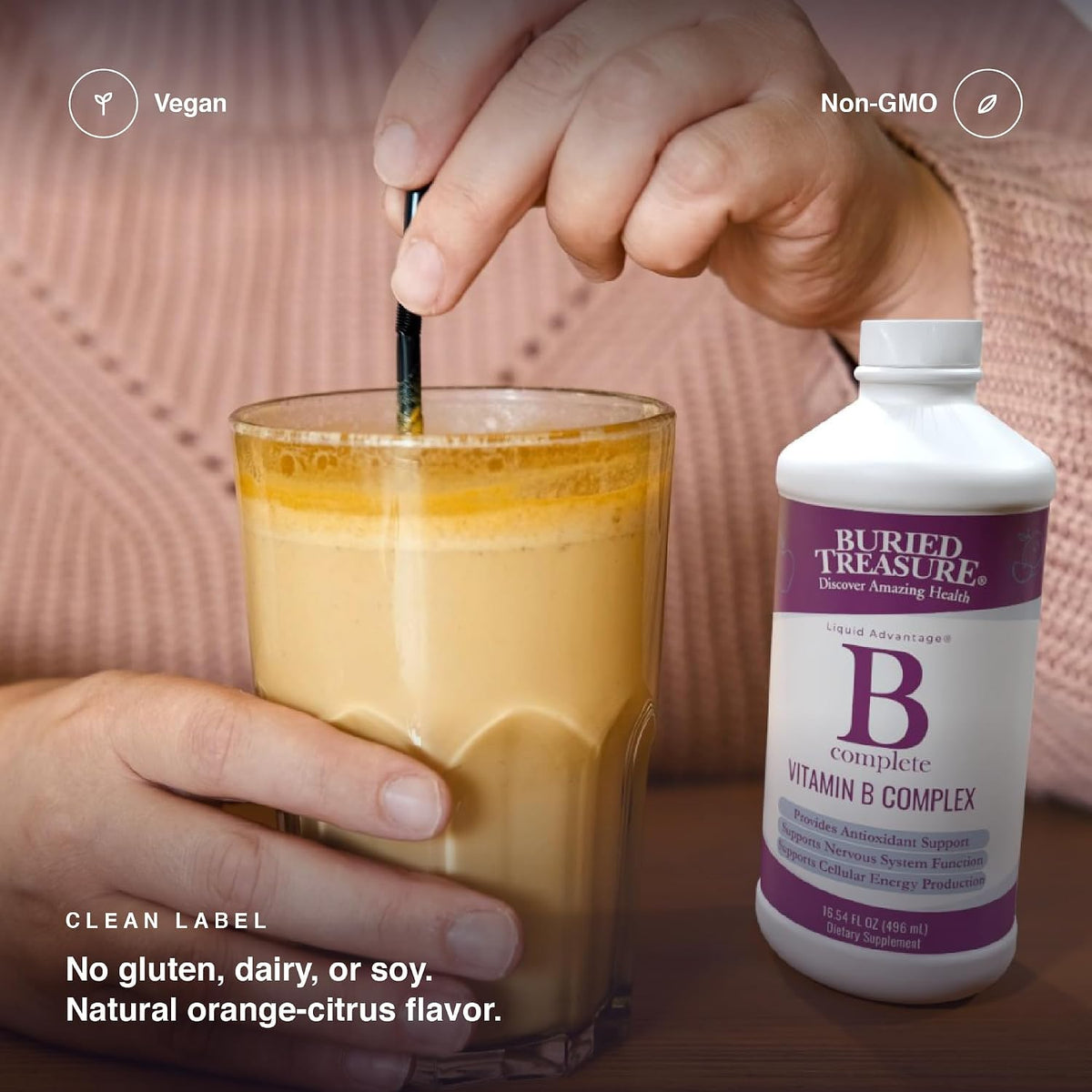 Buried Treasure B Complete - Liquid Methylated B-Complex, 473 ml - görsel 7