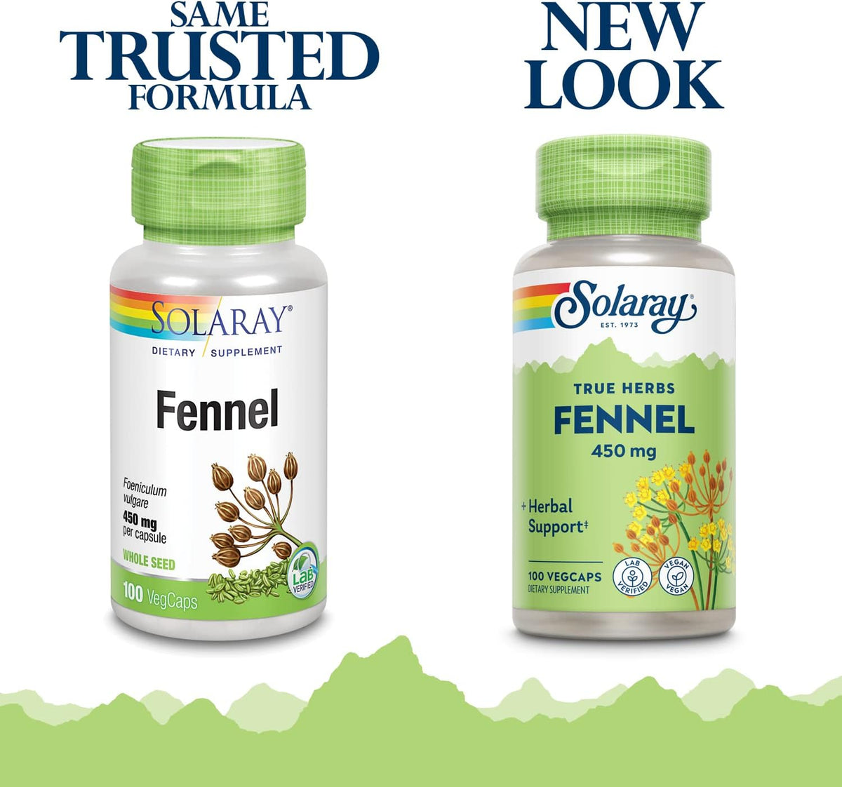 SOLARAY Fennel Seed 450mg - Digestive Support & Fresh Breath - Non-GMO, Vegan - 100 Vegetable Capsules - görsel 3