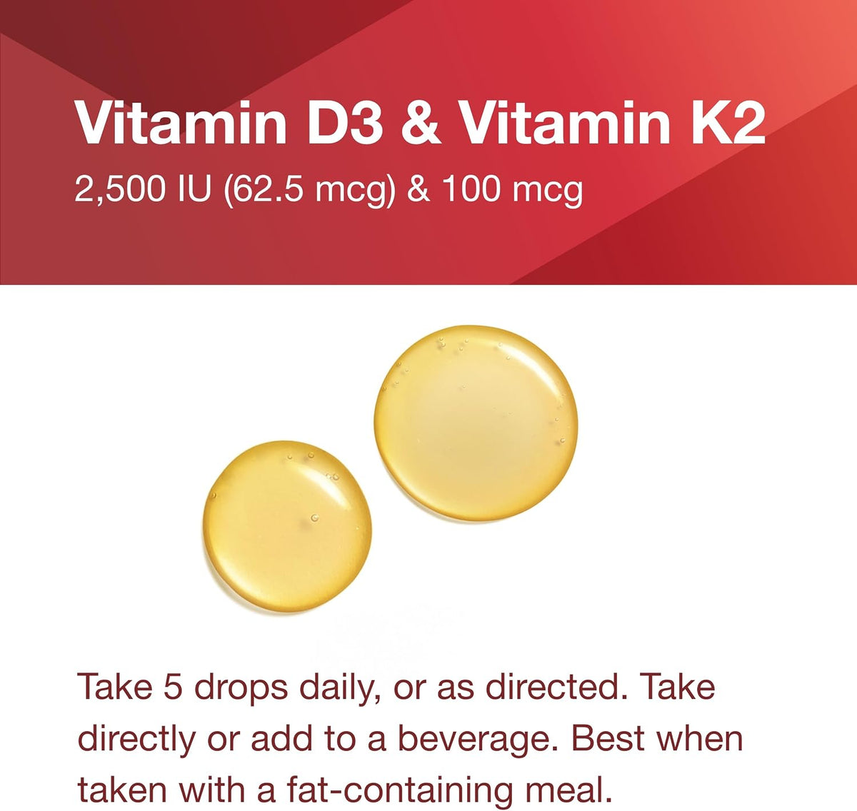 Protocol for Life Balance Liquid D3 and MK-7, 2500 IU Vitamin D3 & 100 mcg Vitamin K2, Bone and Cardiovascular Support, 30 ml - görsel 7