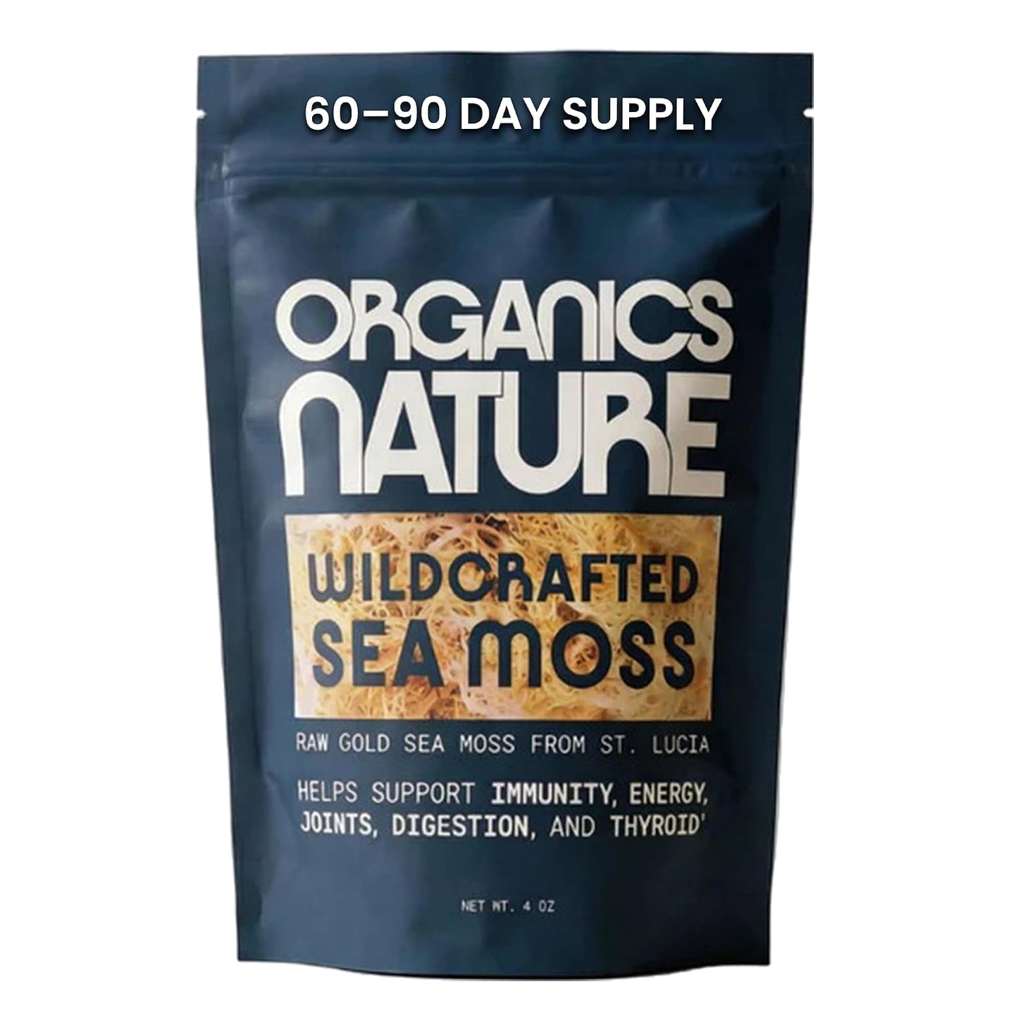 Organics Nature Raw Wildcrafted Sea Moss - Organic, Non-GMO, 113 g - görsel 1