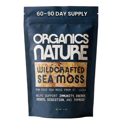 Organics Nature Raw Wildcrafted Sea Moss - Organic, Non-GMO, 113 g