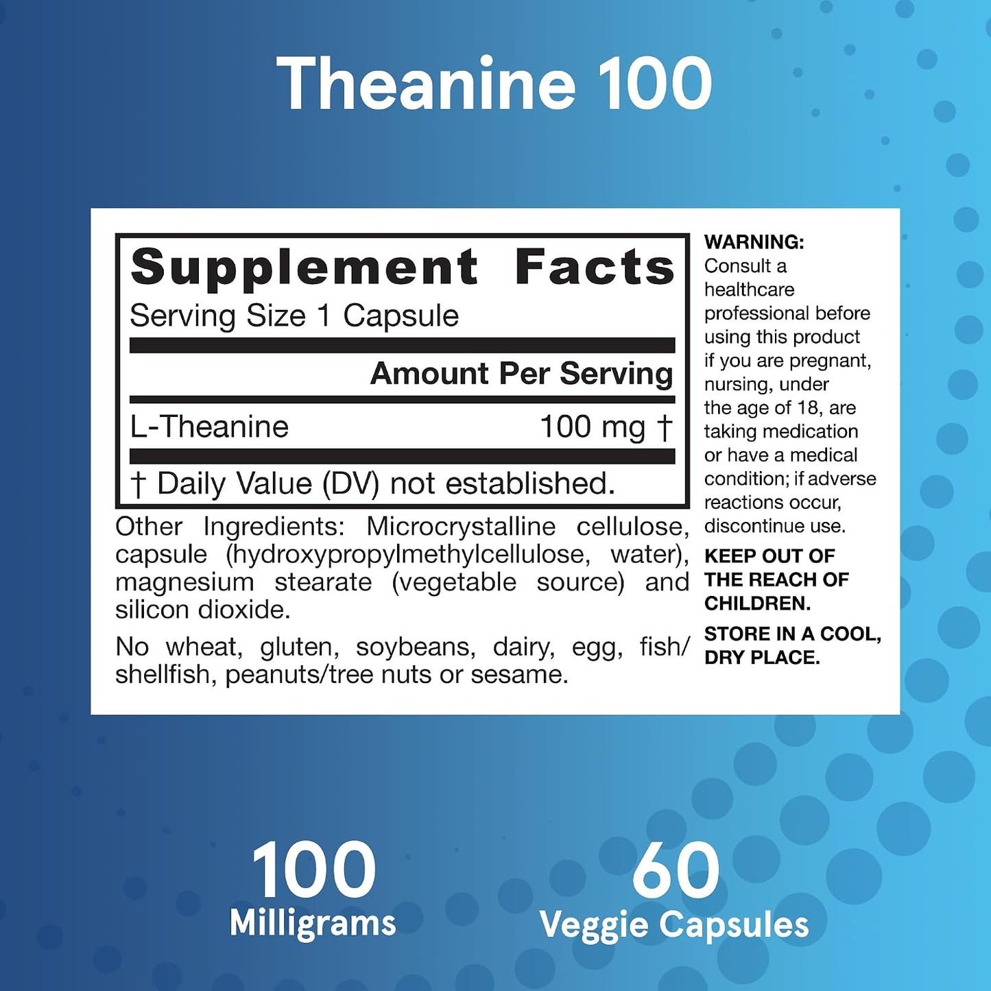 Jarrow Formulae Regular Strength Theanine 100 mg, 60 Capsules - görsel 5