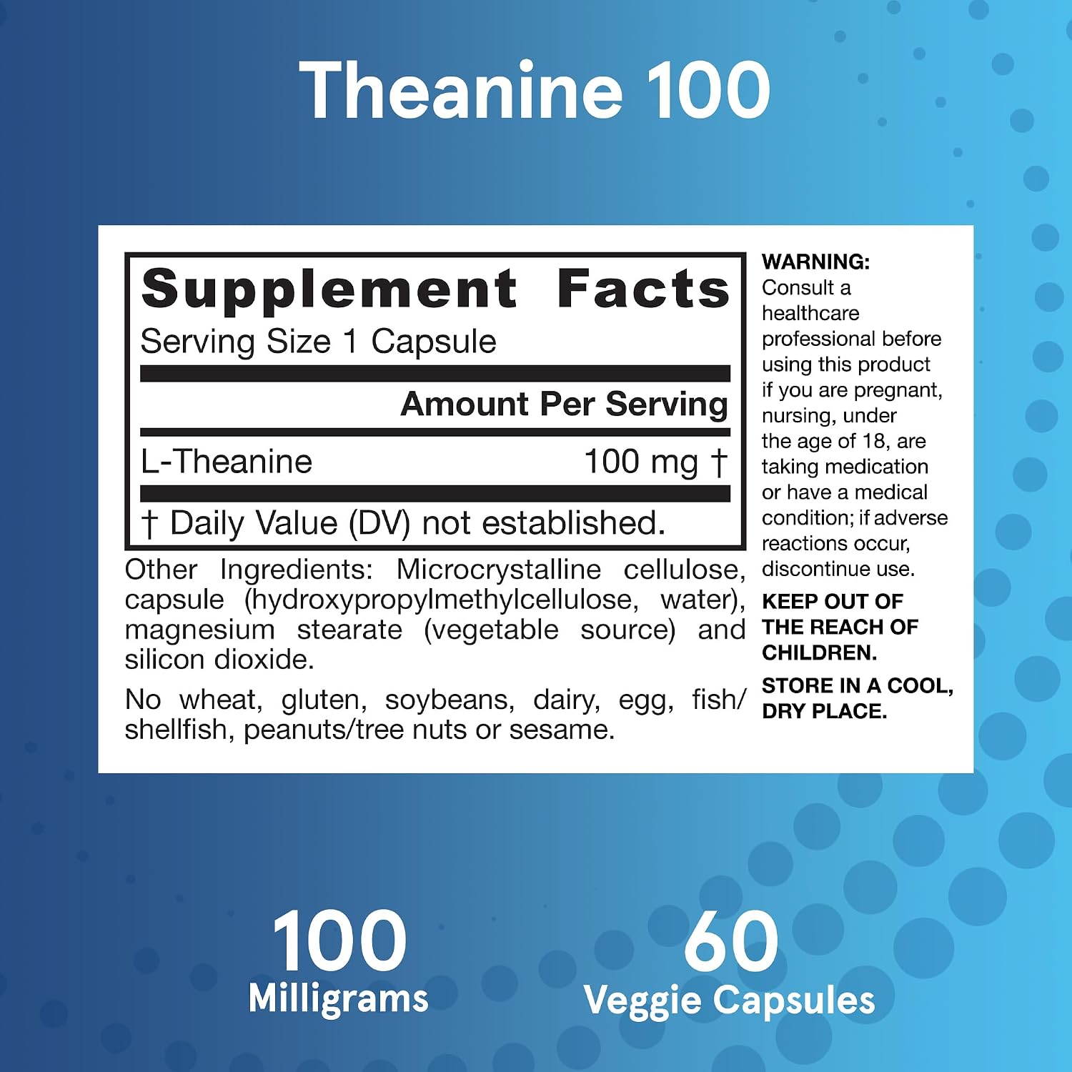 Jarrow Formulae Regular Strength Theanine 100 mg, 60 Capsules - görsel 5