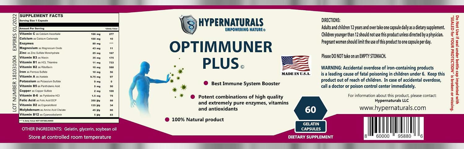 OPTIMMUNER Plus Immune System Booster – Natural Supplement - görsel 6