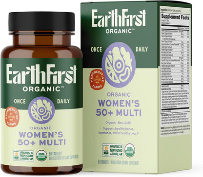 EarthFirst Organic Once Daily Multivitamin for Women 50+ - 60 Tablets